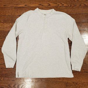 LL Bean Men's Unshrinkable Mini-Waffle Henley, Long-Sleeve Traditional Fit